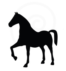 Fototapeta na wymiar horse silhouette isolated on white