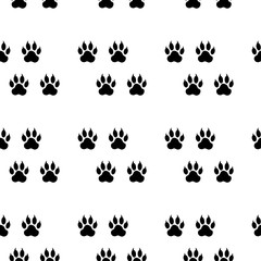 seamless pattern with paw print
