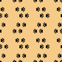 seamless pattern with paw print