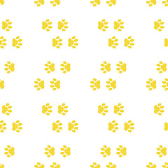 seamless pattern with paw print