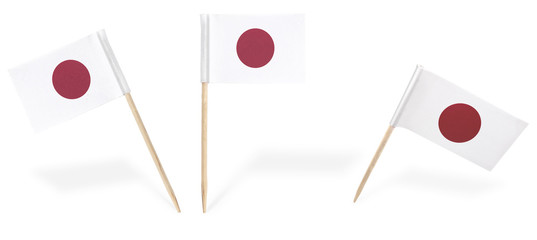 Various cocktail flags of Japan isolated on white.(series)