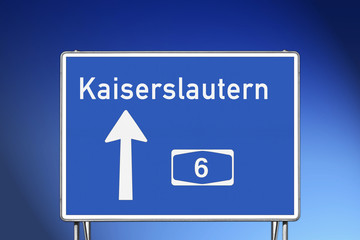 WW-Schild auf BAB-6 Richtung Kaiserslautern