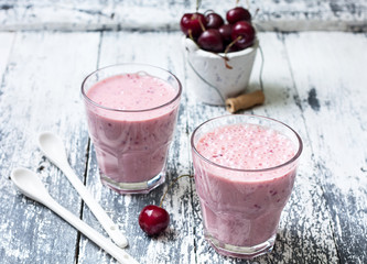 smoothie with cherry