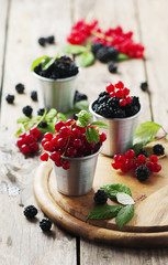 Fresh blackberry and red currant