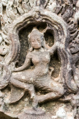 Fototapeta na wymiar apsara Bayon temple, Angkor, Cambodia