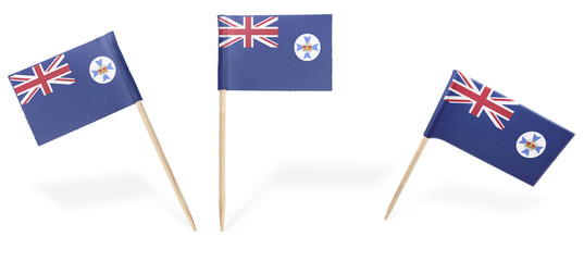 Various cocktail flags of Queensland isolated on white.(series)