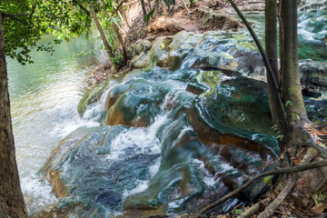 Naklejka na ściany i meble Krabi hot springs falls