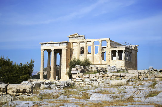 Erechtheion temple in Athens Greece