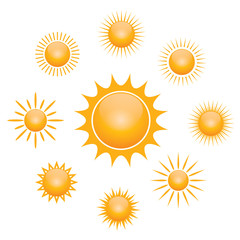 Vector symbol of sun
