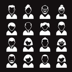 Set of people icons. Vector Illustration of avatar