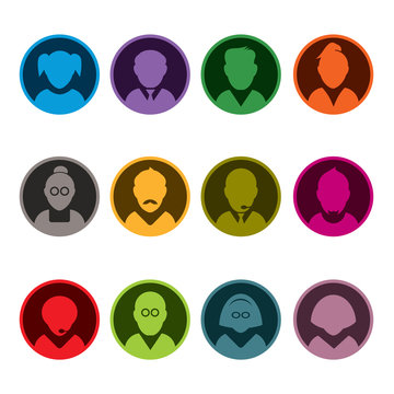 Set of people icons. Vector Illustration of avatar