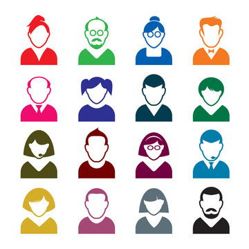 Set of people icons. Vector Illustration of avatar