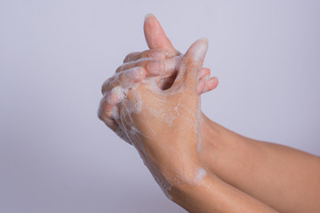 Naklejka premium How to clean your hands.