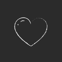 Heart drawn in chalk