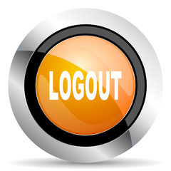 logout orange icon