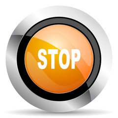 stop orange icon