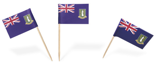 Various cocktail flags of Virgin Islands isolated on white.(seri