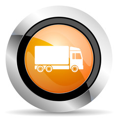 delivery orange icon truck sign