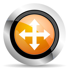 Obraz premium arrow orange icon