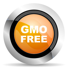 gmo free orange icon no gmo sign
