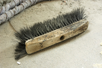 Head broom on the floor