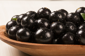 Berry Jaboticaba in bowl on white background