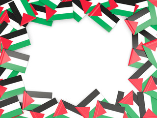 Frame with flag of palestinian territory