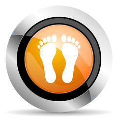 foot orange icon