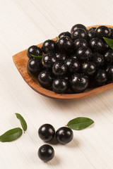 Berry Jaboticaba in bowl on white background