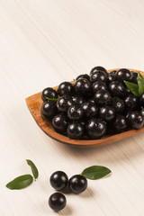 Berry Jaboticaba in bowl on white background