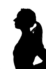 woman silhouette in profile