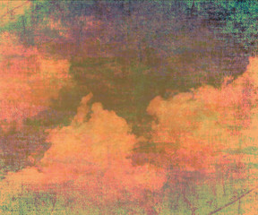  cloud on old paper texture background