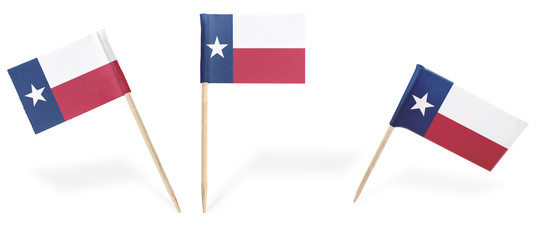 Various cocktail flags of Texas isolated on white.(series)