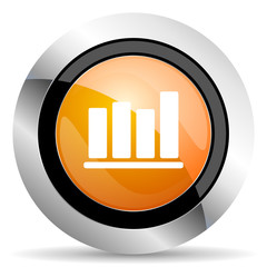 bar chart orange icon