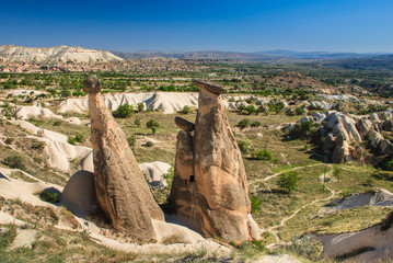 Volcanic mountains in Goreme national park. Cappadocia. 