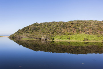 Fototapeta na wymiar Blue River Lagoon Landscape