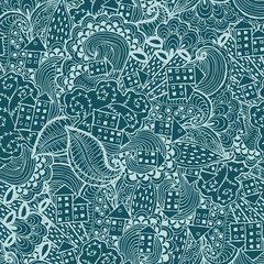 Hand drawn Zentangle seamless pattern. Use for cards, invitation, wallpapers, pattern fills, web pages elements and etc.