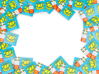 Frame with flag of saint pierre and miquelon