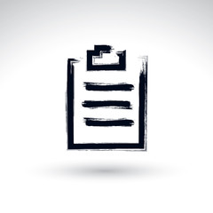 Hand drawn simple prescription pad, brush drawing medicine notep