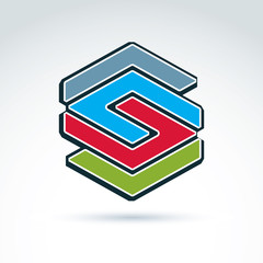 Abstract icon, abstract symbol, vector graphic design element.