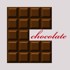 Chocolate. Design for logo, t-shirt, bag, illustration, ads etc. The text is separated, changeable.
