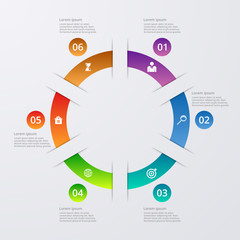 Vector illustration infographics six options