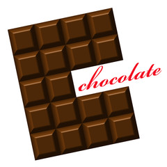Chocolate. Design for logo, t-shirt, bag, illustration, ads etc. The text is separated, changeable.
