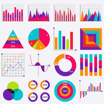 Stock Vector Business data market elements