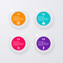 Vector illustration infographics four circles