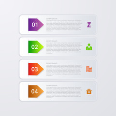 Vector illustration infographics four options