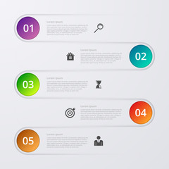 Vector illustration infographic five options