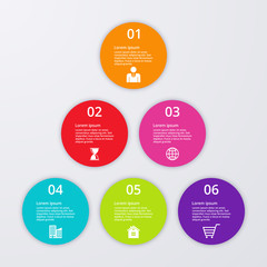 Vector illustration of circles infographics