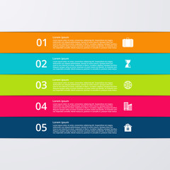 Vector illustration infographic five options