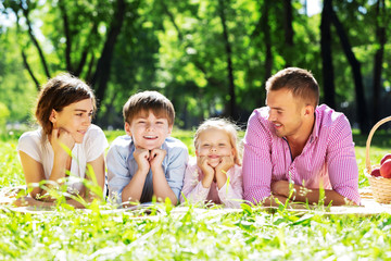 Picnic in garden